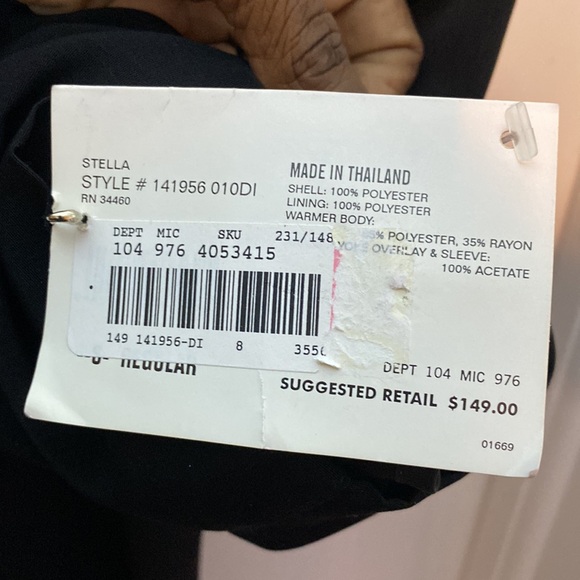 London Fog Black Trench Coat Stella removable lining Limited Edition Size 8 - Picture 8 of 13